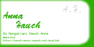 anna hauch business card